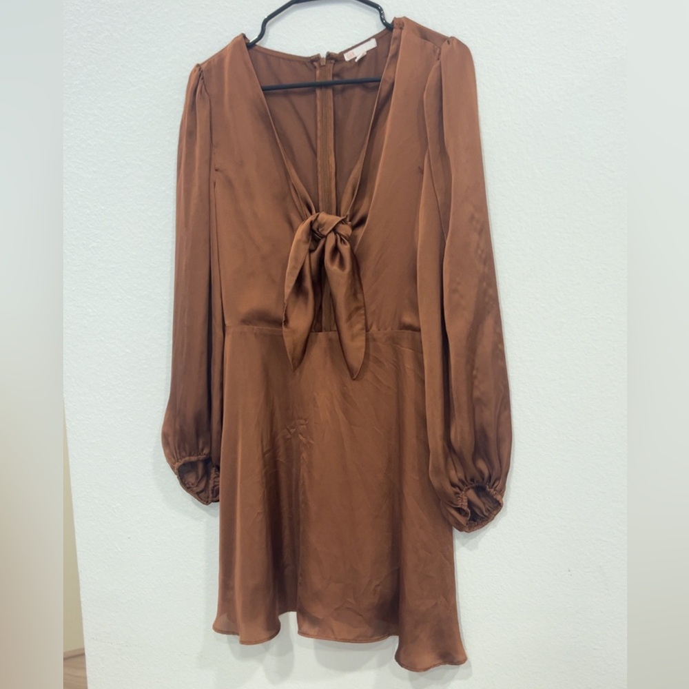 Gianni Bini Chocolate Long Sleeve Dress